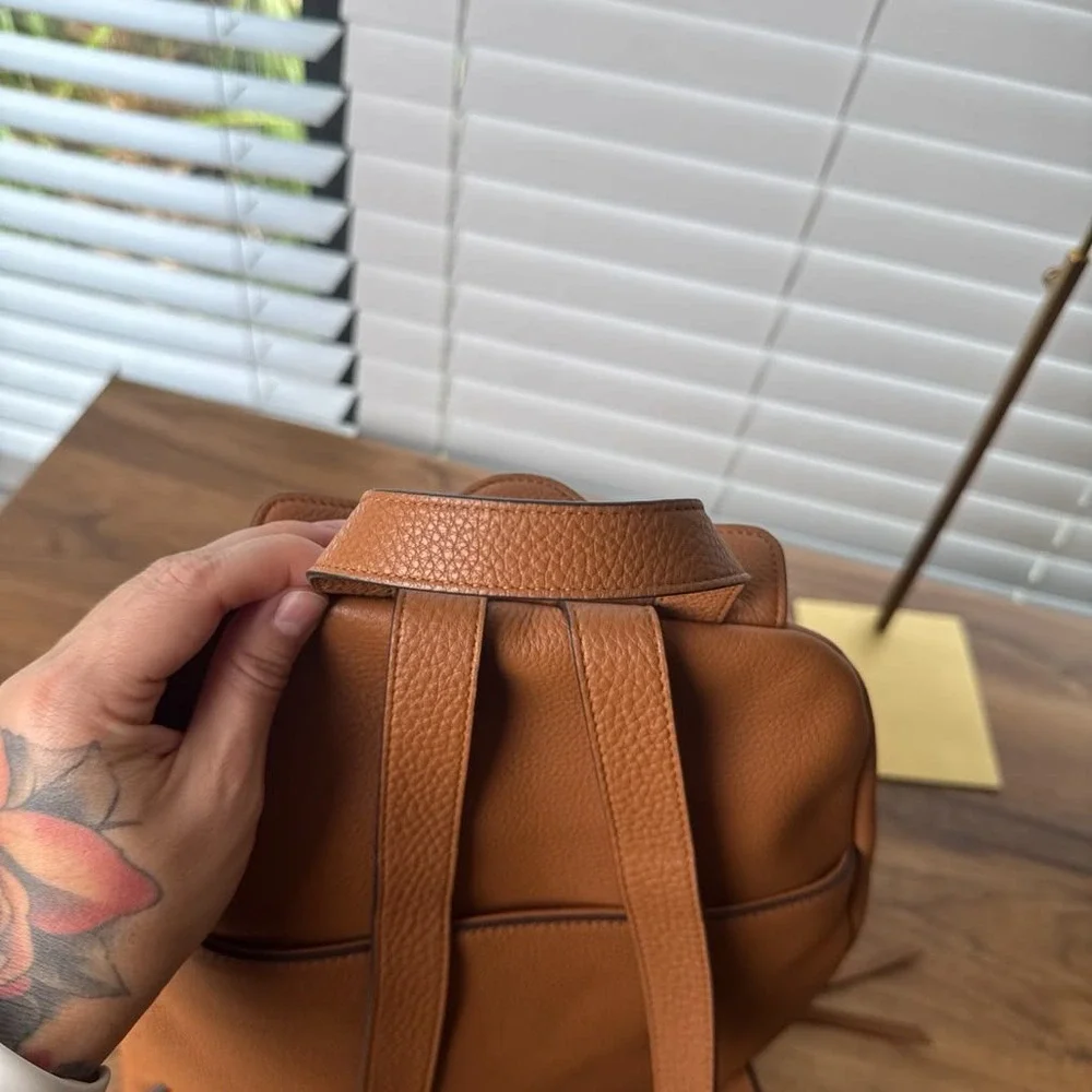 Rebecca Minkoff Julian Backpack Tan Brown Leather Gold Hardware HS21TJUB06